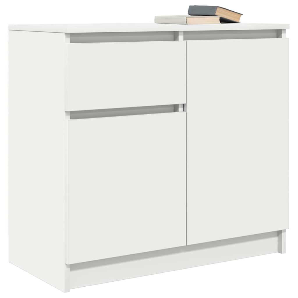 Sideboard with Drawer White 71x35x65 cm Engineered Wood